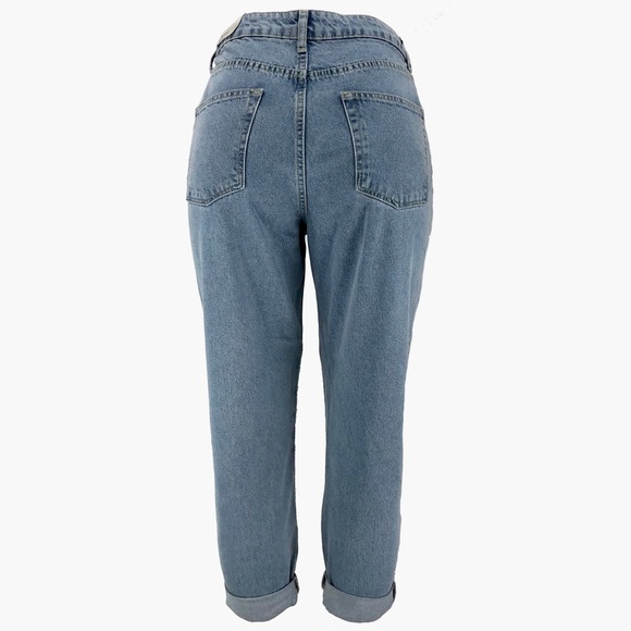 TOPSHOP Mom High Waisted Sequin Jeans! US Size 8. - Picture 2 of 8